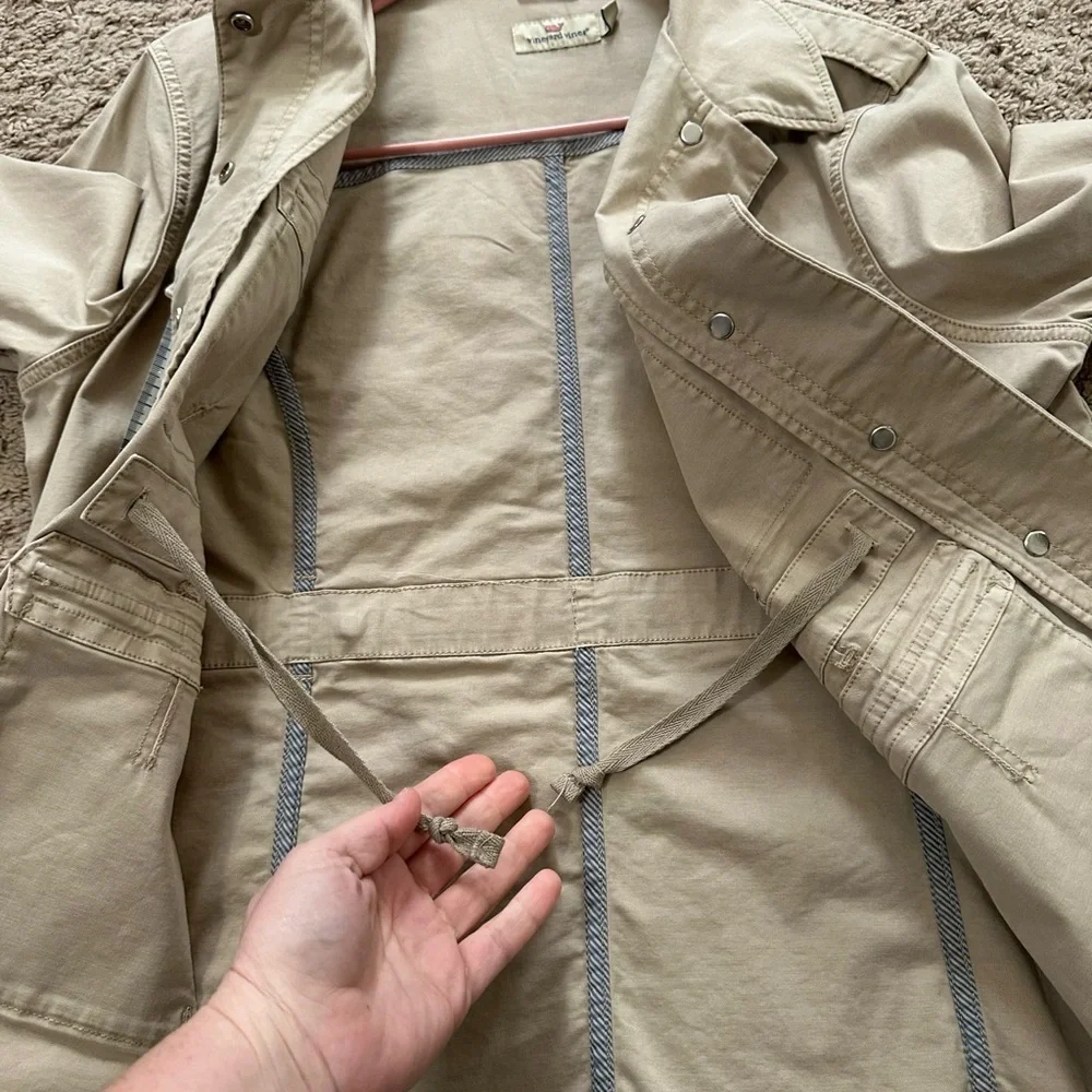 Vineyard Vines Women's Lightweight Beige Utility Jacket Size M